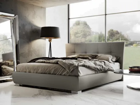 Letto in tessuto imbottito Esedra di Imab