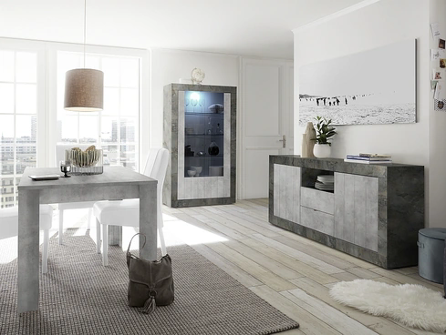 Madia Urbino finitura Ossido Beton di LC Mobili