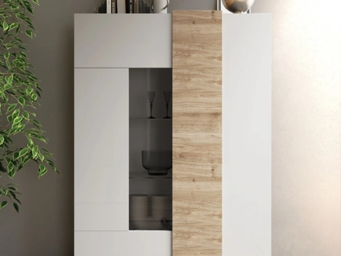 Madia verticale in laccato lucido Bianco Venus di LC Mobili