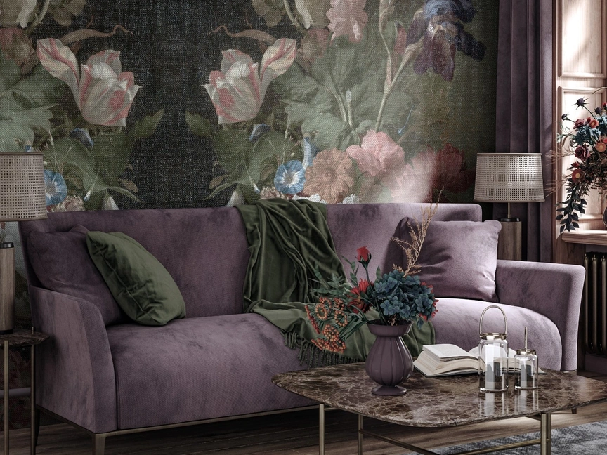 Carta da parati Dark Bloom di Pintdecor