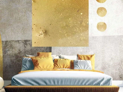 Carta da parati Geometric Gold di Pintdecor