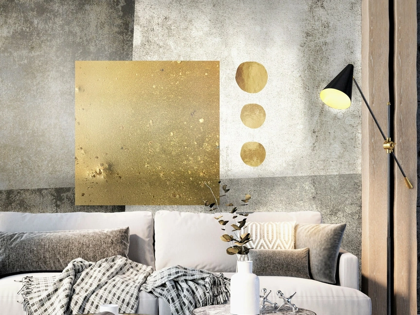 Carta da parati Geometric Gold di Pintdecor