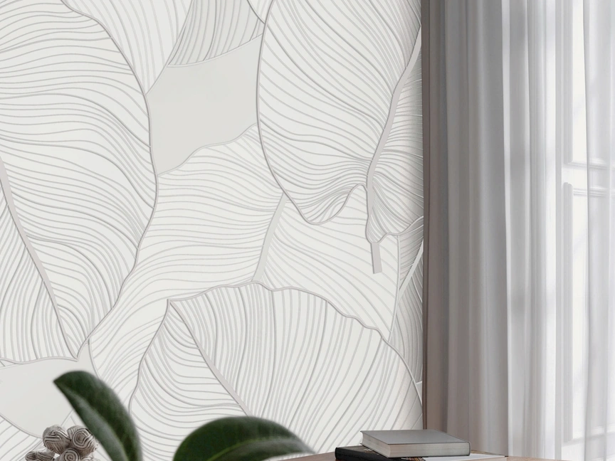 Carta da parati Large Leaves di Pintdecor