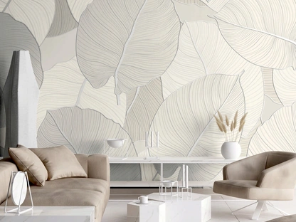 Carta da parati Large Leaves di Pintdecor