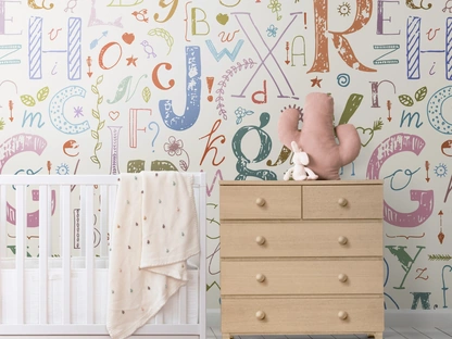 Carta da parati Letters di Pintdecor