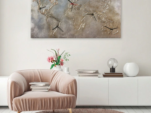 Orologio World Silver di Pintdecor