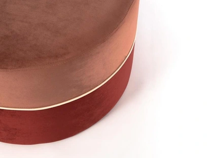 Pouf Olivia in velluto bicolore di Stones