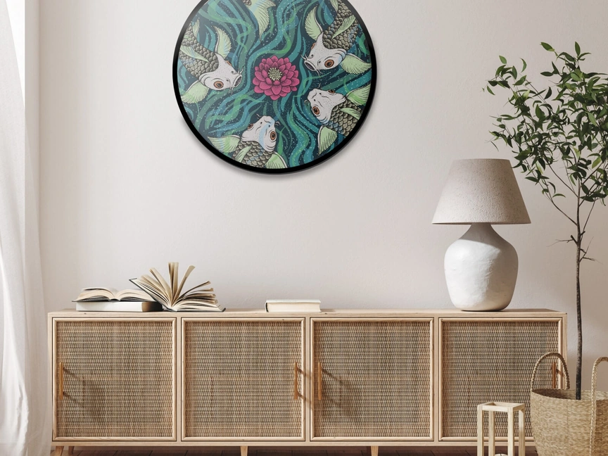 Quadro tondo 01 di Pintdecor