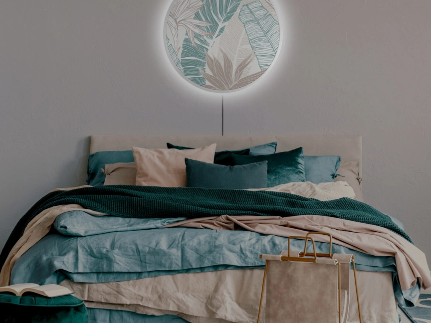 Quadro tondo luminoso 01 di Pintdecor