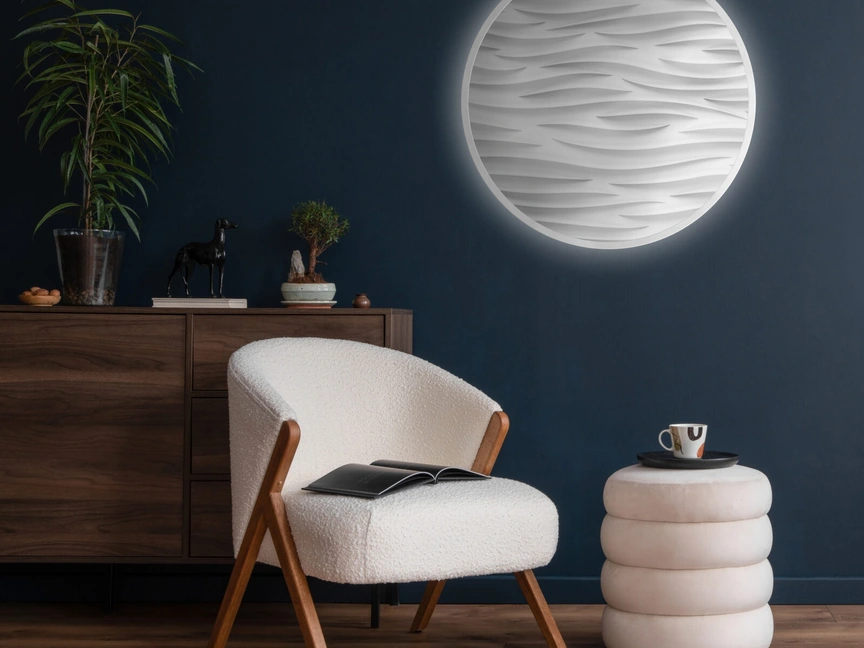 Quadro tondo luminoso 02 di Pintdecor