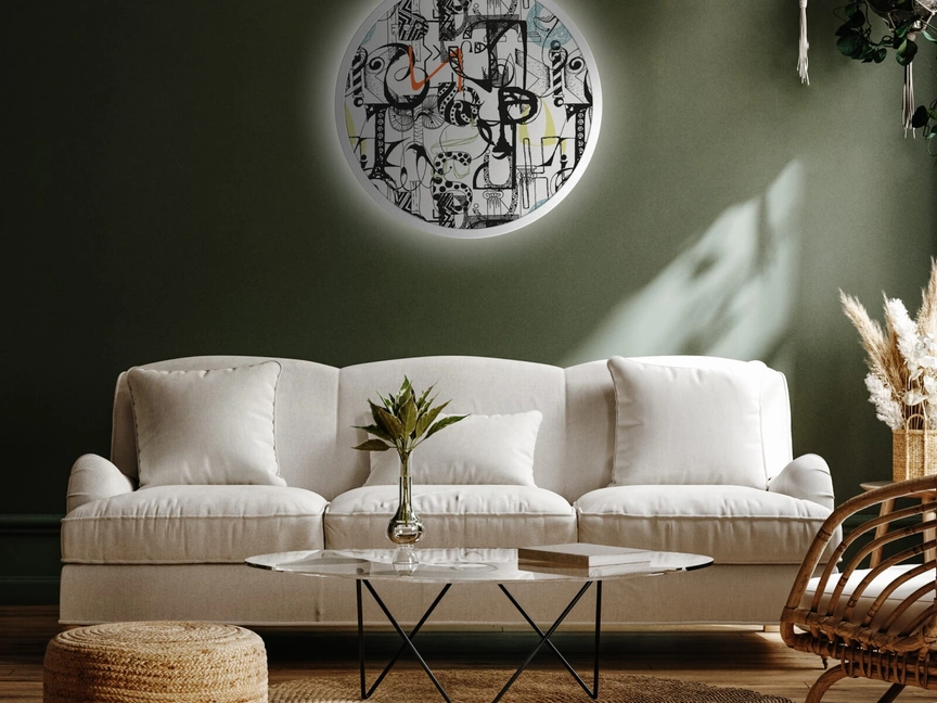 Quadro tondo luminoso 02 di Pintdecor