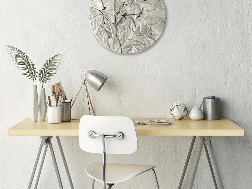 Orologio Scrappy Grigio Perla in ceramica di Pintdecor