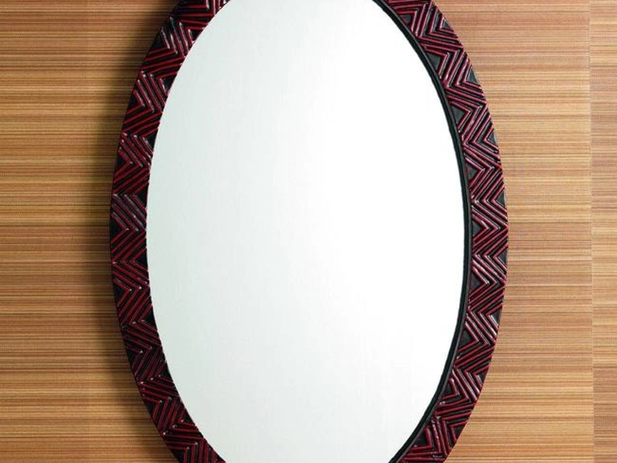 Specchiera Ovale con cornice in legno di Stones