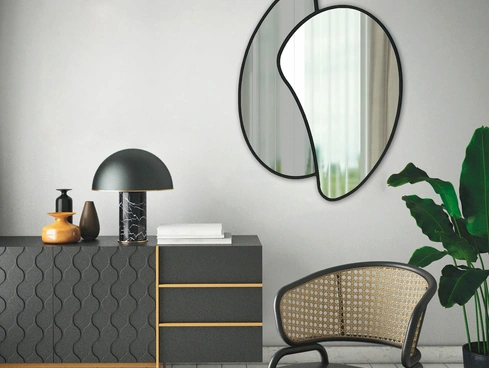 Specchio Collisione Nero di Pintdecor