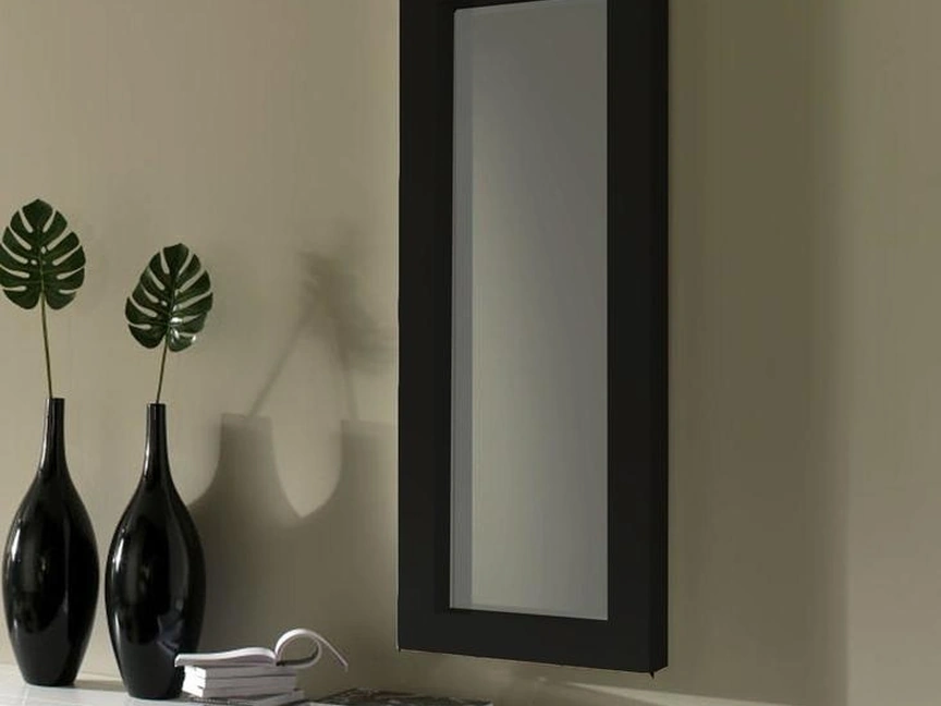 Specchio con capitello con cornice in legno di Stones