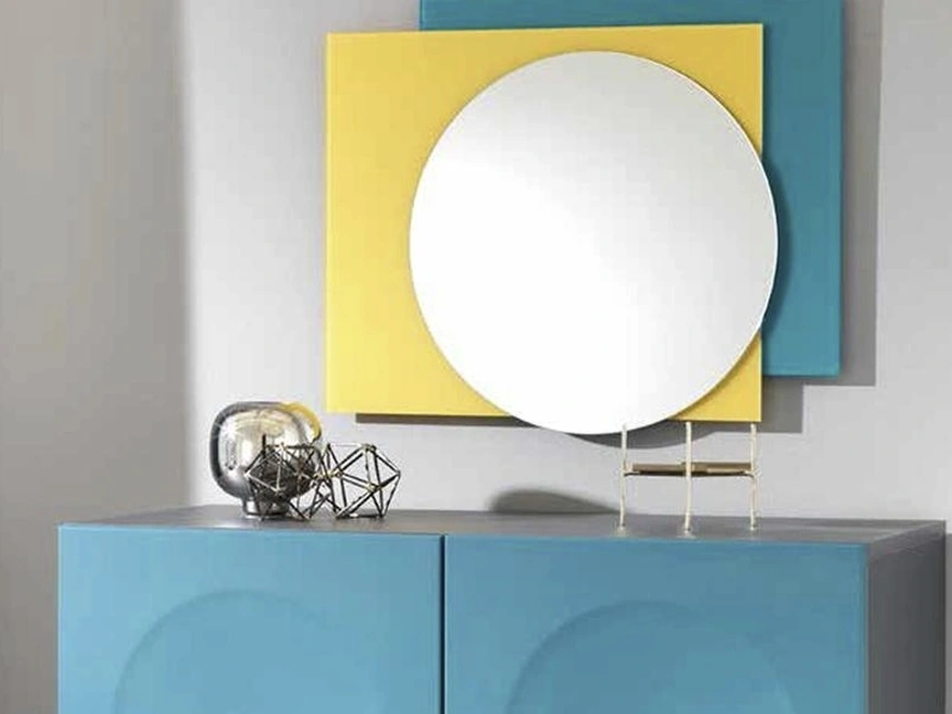 Specchio Shanti con inserto in vetro satinato di Stones