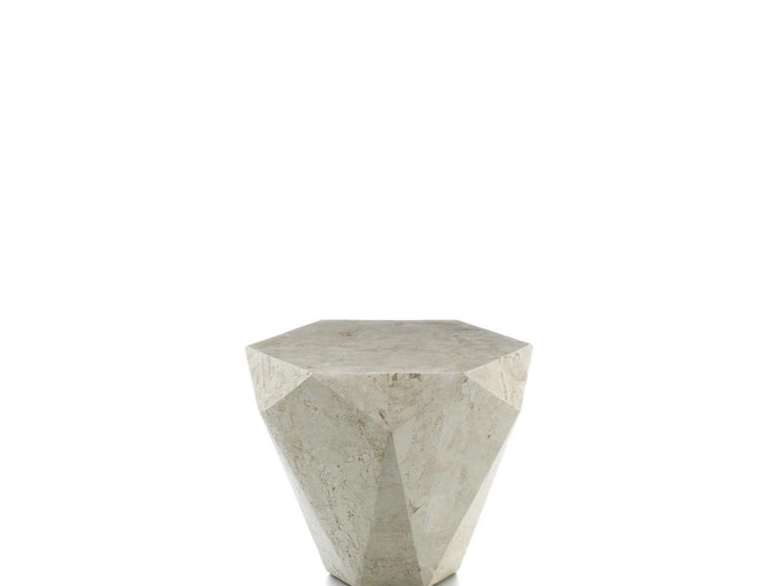 Tavolino Diamond Small in pietra fossile di Stones