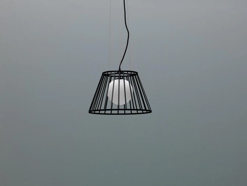 Lampada a sospensione Cage in metallo Nero di Stones