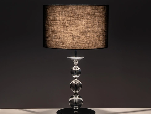 Lampada da tavolo Giuditta in plexiglass con paralume in tessuto di Stones