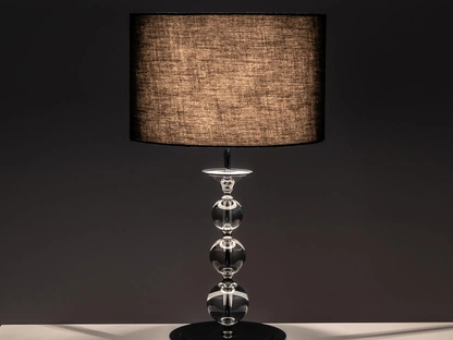 Lampada da tavolo Giuditta in plexiglass con paralume in tessuto di Stones
