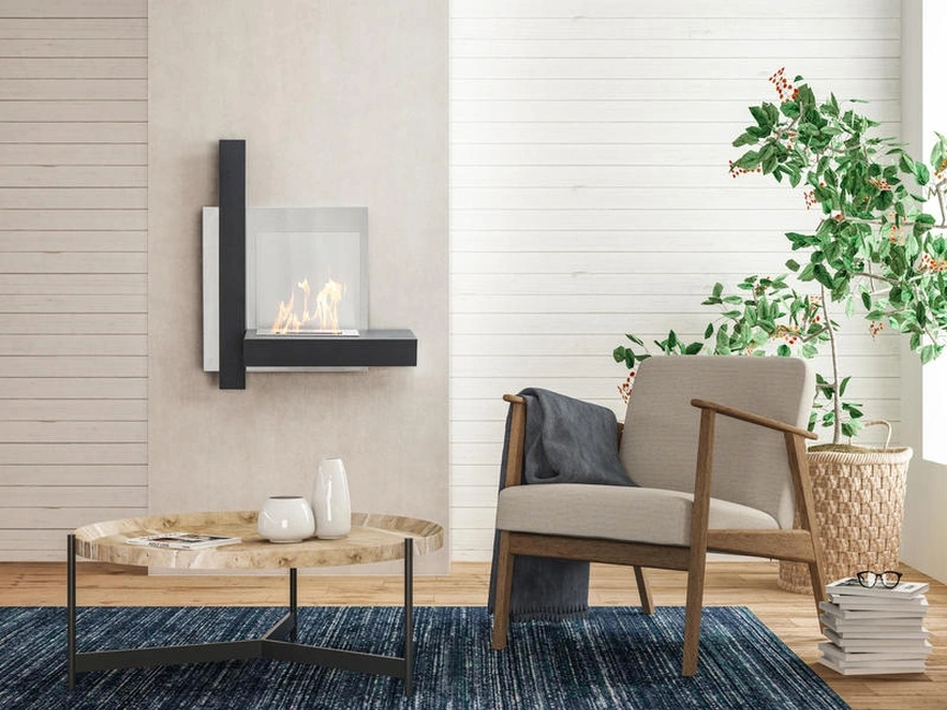 Biocamino da parete Chassis di Stones