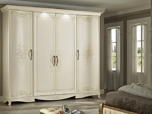 Armadio con ante battenti con decori floreali Aida di Mobilificio AG