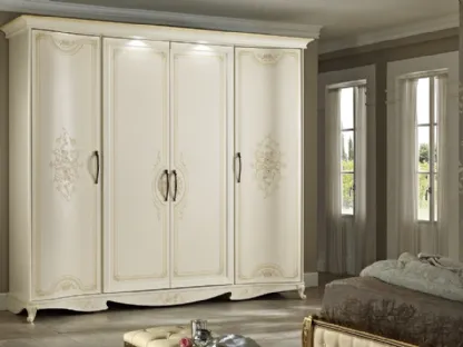 Armadio con ante battenti con decori floreali Aida di Mobilificio AG