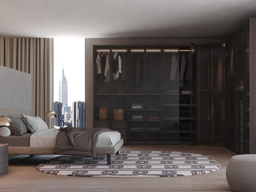 Armadio con ante battenti Open di Giessegi