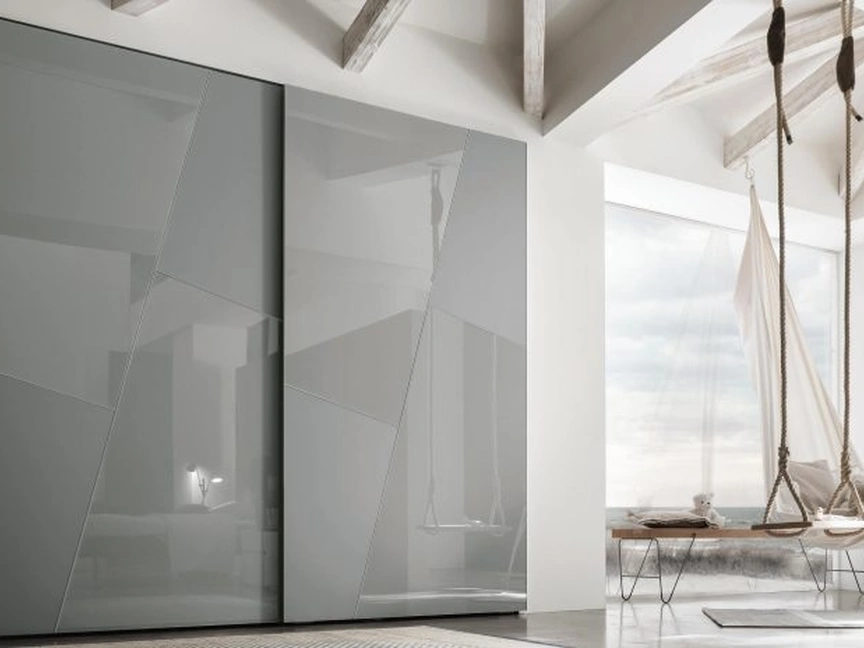 Armadio con anta scorrevole in vetro Kross di Tomasella