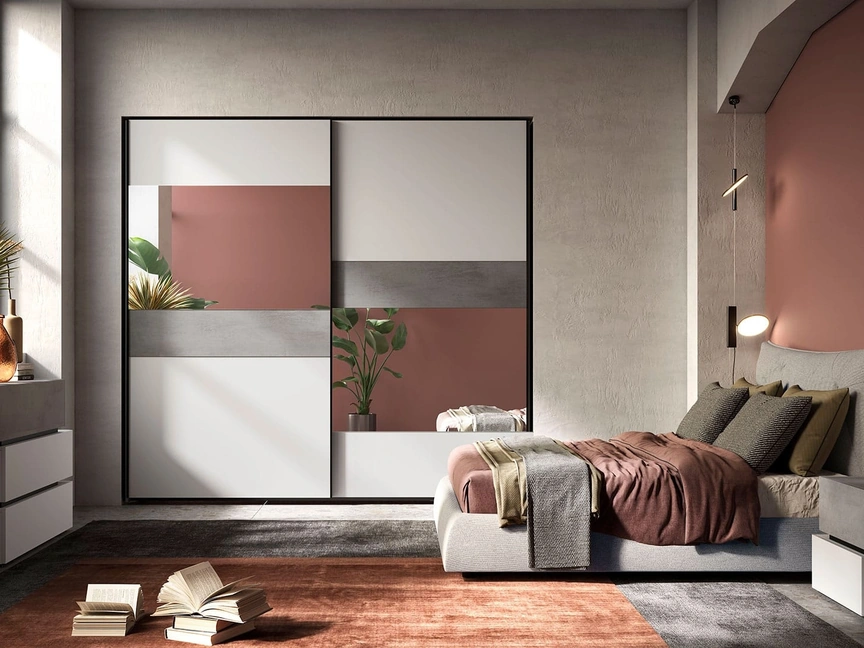 Armadio scorrevole Scacco Portland di Cecchini Italia