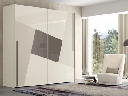 Armadio Twist in laccato e vetro di Adriatica