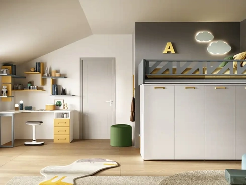 Cameretta a soppalco K109 di Moretti Compact Camerette