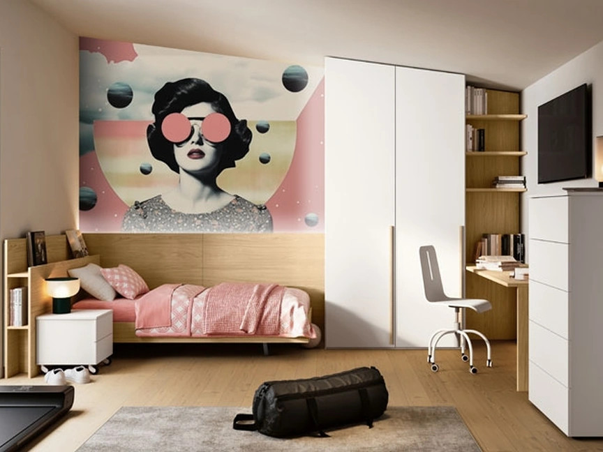 Cameretta VCJ159 con armadio a misura di Imab