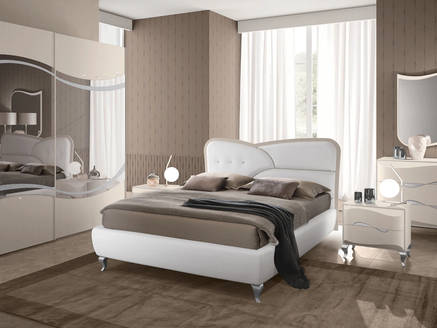 Letto in ecopelle Dolly di Adriatica