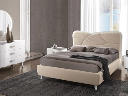 Letto in ecopelle Zaffiro di Adriatica