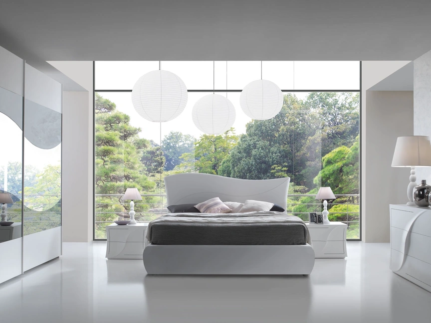 Letto Aura in ecopelle di Cecchini Italia