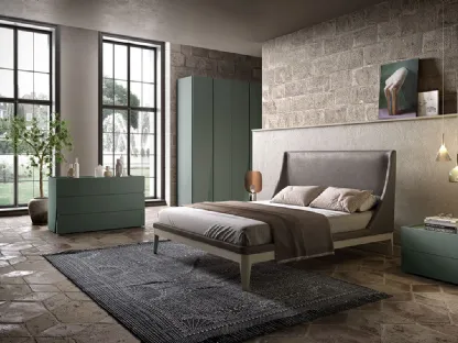 Letto matrimoniale B01 Venus con testiera di Mercantini