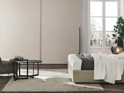Letto Dafne in ecopelle con contenitore di Tomasella
