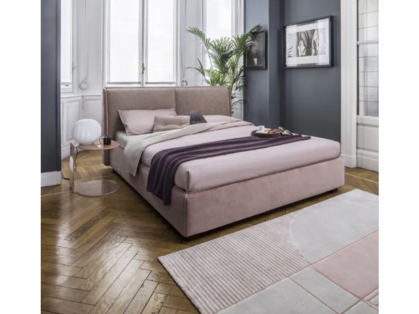 Letto con testiera e box contenitore Dolly di Calligaris