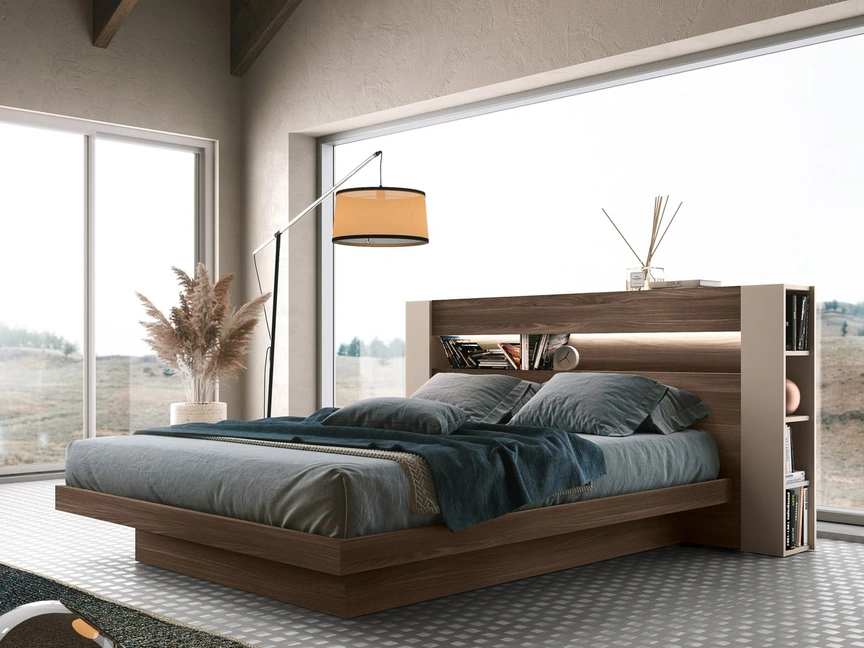 Letto matrimoniale Hole con contenitore di Adriatica