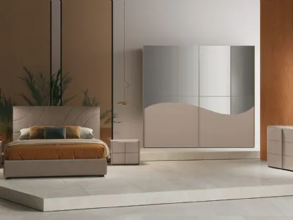 Letto Ipsilon Curve con box contenitore di Adriatica