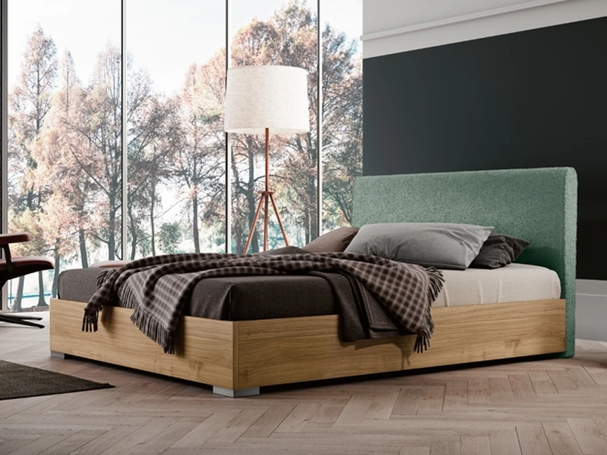 Letto matrimoniale in tessuto Morbidone Mixed di Imab