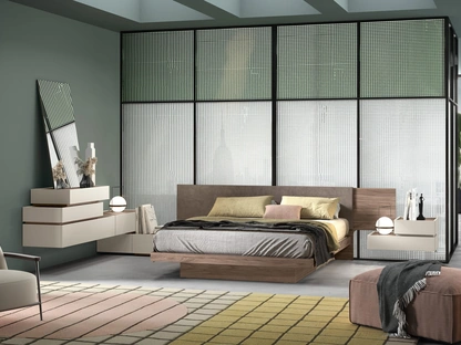 Letto matrimoniale Nest con contenitore di Adriatica