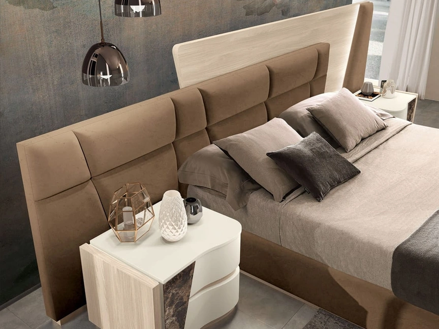 Letto imbottito System di Adriatica