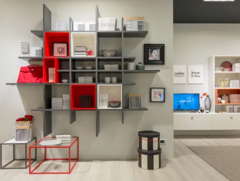 Libreria in laccato opaco MC045 di Moretti Compact