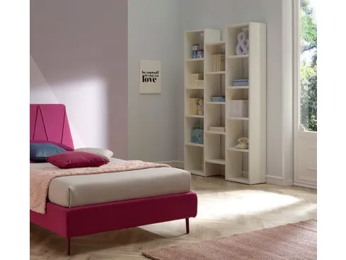 Libreria in laccato opaco bianco SC210 di Moretti Compact