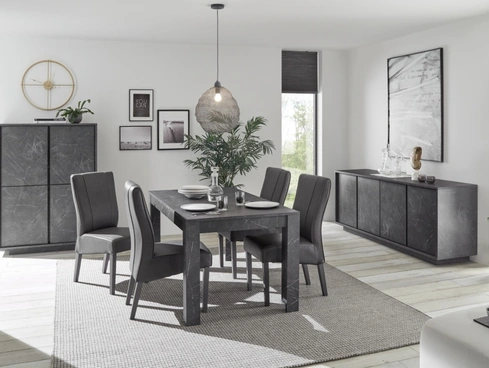 Madia Carrara in finitura Marmo Nero di LC Mobili