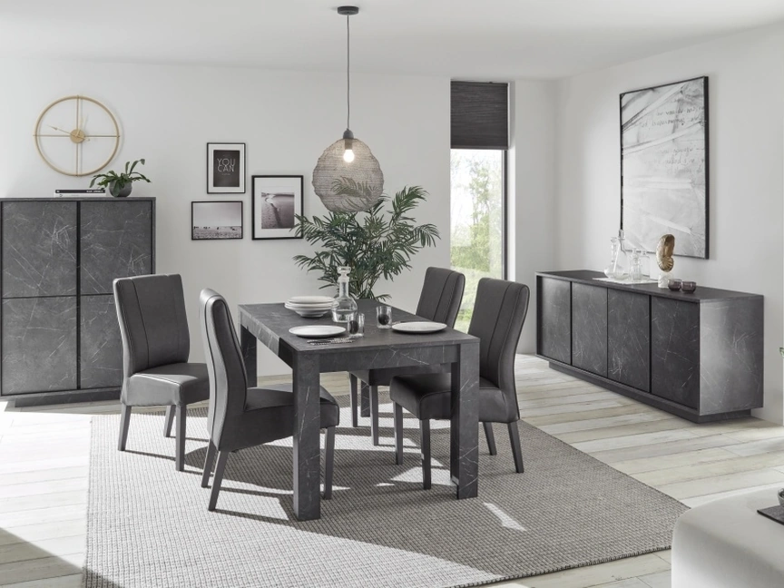 Madia Carrara in finitura Marmo Nero di LC Mobili