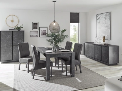 Madia Carrara in finitura Marmo Nero di LC Mobili