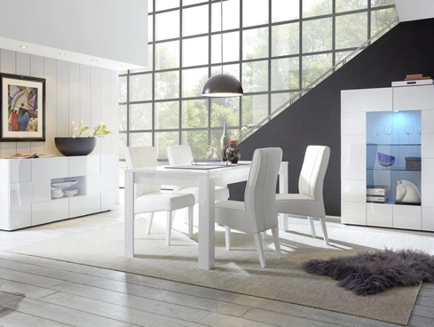 Madia Dama in laccato Bianco lucido di LC Mobili